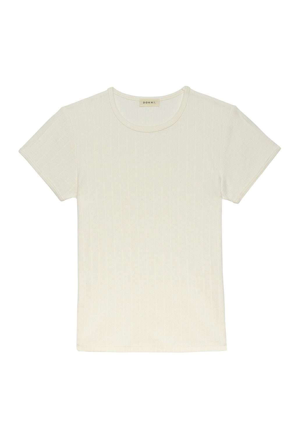 The Pointelle Baby Tee DONNI.