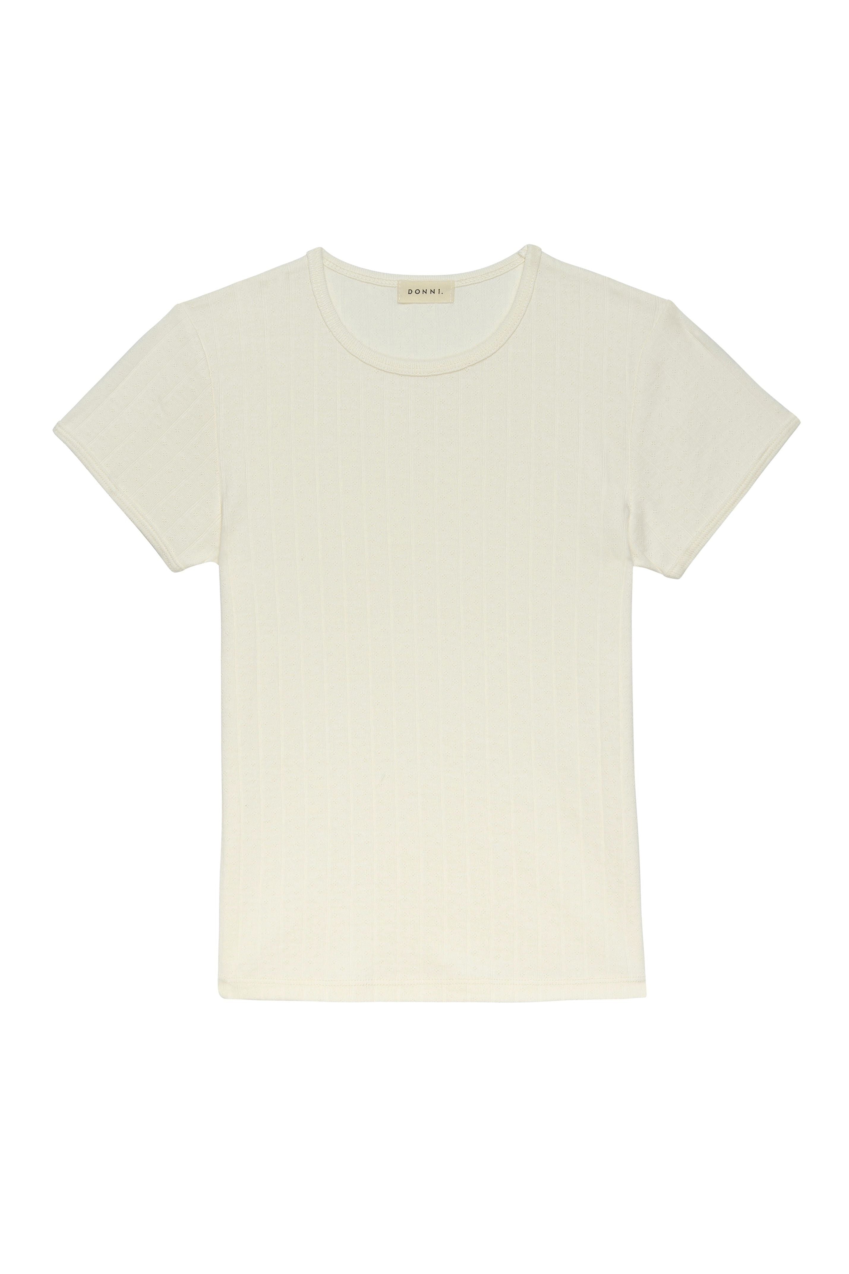 The Pointelle Baby Tee DONNI.