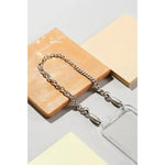 Light Gray Mixed Metal Wristlet