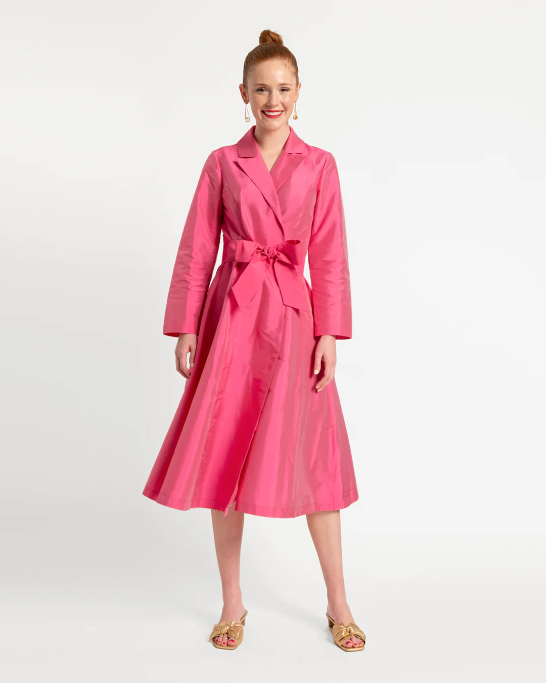 Frances Valentine Lucille Wrap Dress Pink