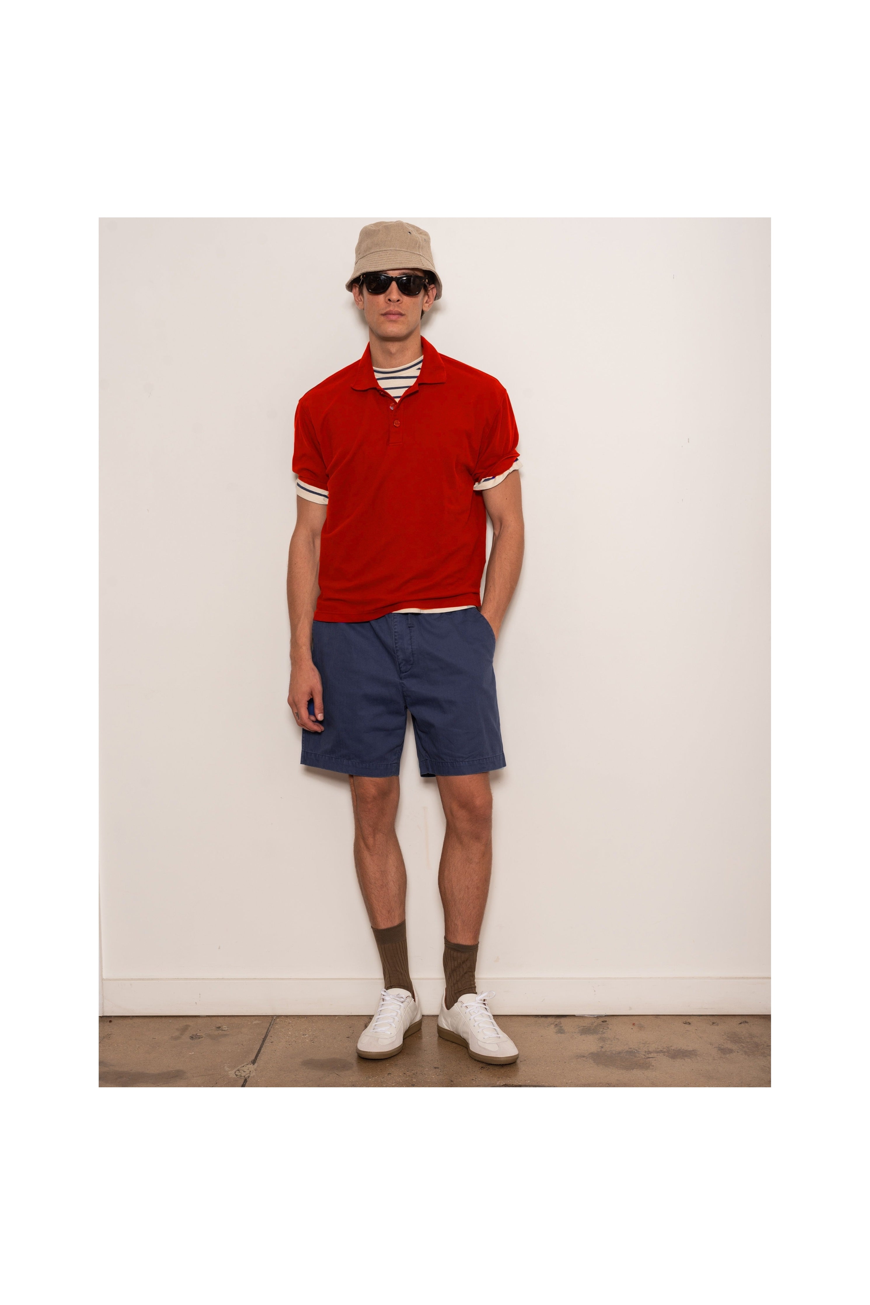 Garment Dyed Polo in Pique Cotton Alex Mill