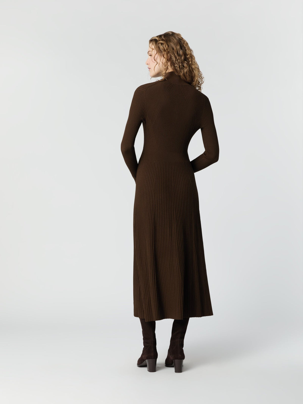 Addie Johnny-Collar Sweater Dress Mashburn